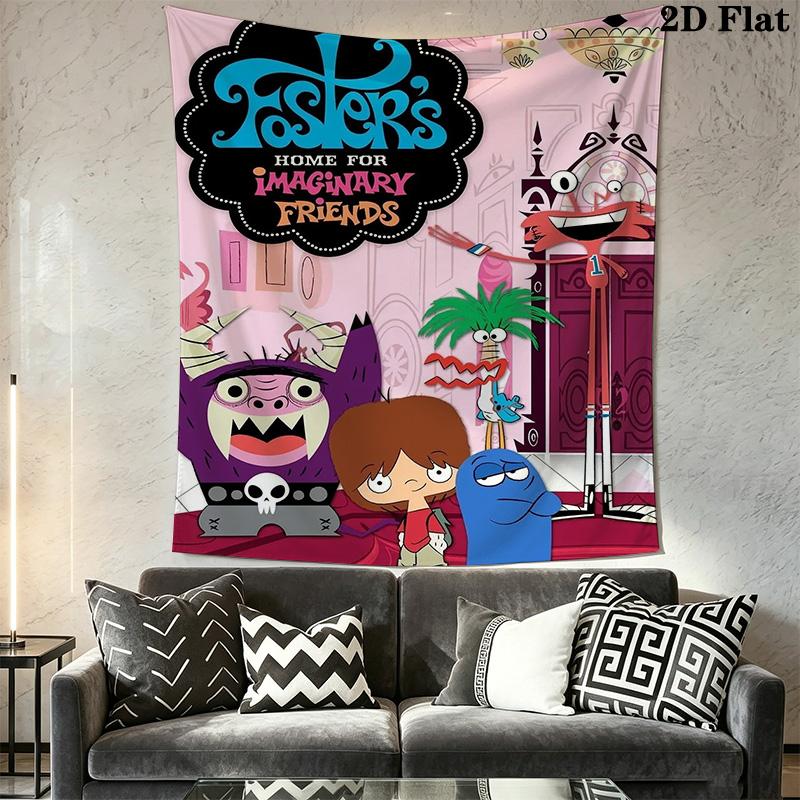 Foster's Home for Imaginary Friends Pattern Home Decor Tapestry, Wall Hanging, Decorative RV Wall Cloth.NGT0928569
