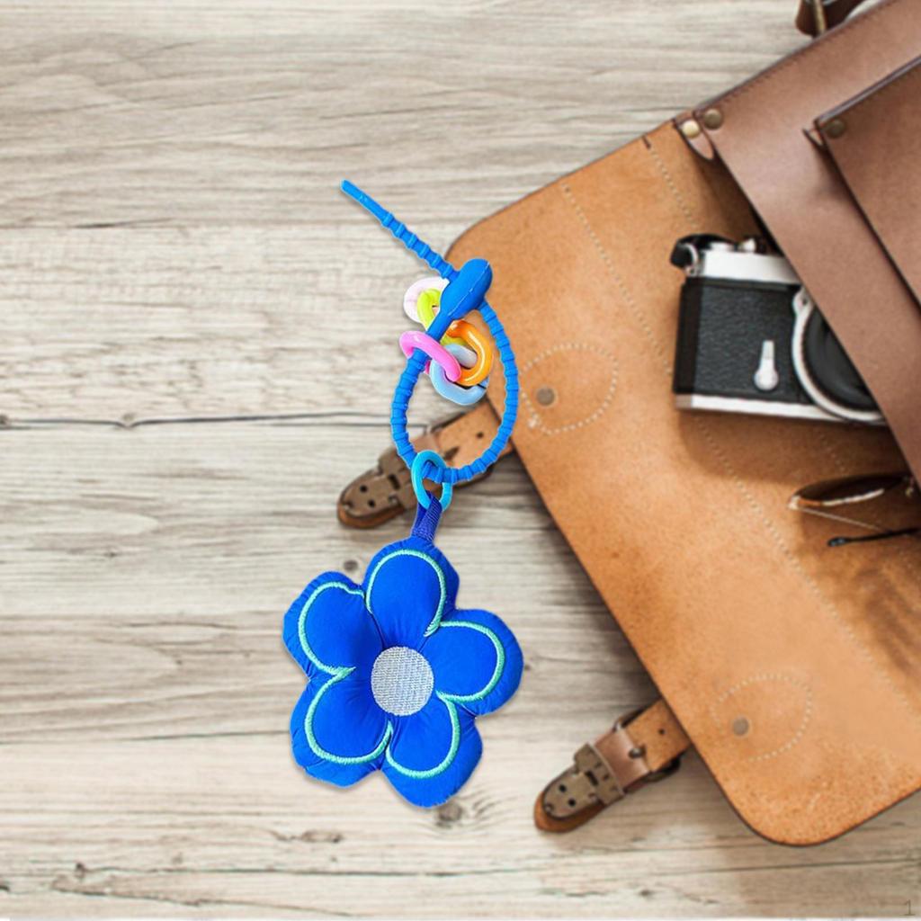 Floral Pendant Keychain Sleek Key Organizer Adorable Purse Accessory