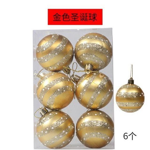 Christmas Balls Set 6PCS 6cm - Xmas Tree Hanging Ornaments, Navidad Noel Natal Home Party New Year Decoration