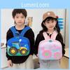 Engineering Car Rabbit Flower Pattern Kids Cute Backpack For School Use