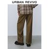 UR 2025 Spring Retro Contrast Stitch Straight-Leg Pants