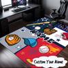 Custom Name Play Basketball Carpet, Chair Rug,Area Rug for Office Bedroom living rooms bedroom, Doormat decor Christmas fan gifts