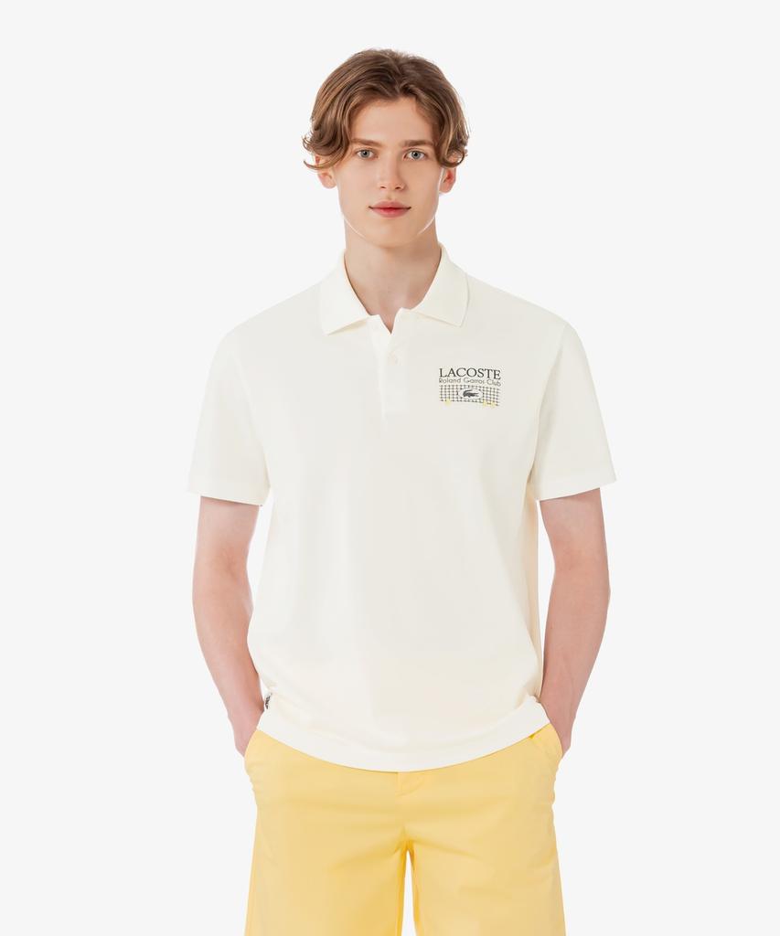 Мужская футболка-поло LACOSTE Roland Garros с принтом Ph0379-56G 70V