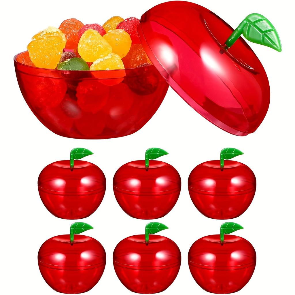 6 шт. Пластиковые контейнеры для яблок, коробки для конфет на День святого Валентина, рождественские подарки для свадебной вечеринки для друзей, косметические конфеты, таблетки, хранение