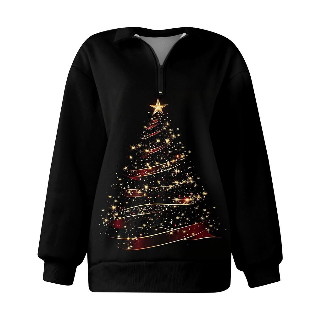 Женская повседневная мода с длинным рукавом и принтом, свободный свитшот на молнии