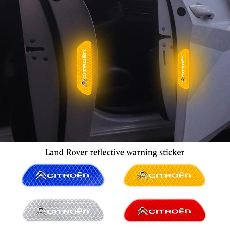 Car Door Reflective Sticker Night Light Warning Decal For Citroen C3 C5 Aircross C5X C4 Cactus Picasso e-C3 e-C4 C1 C-Crosser C6 aly256