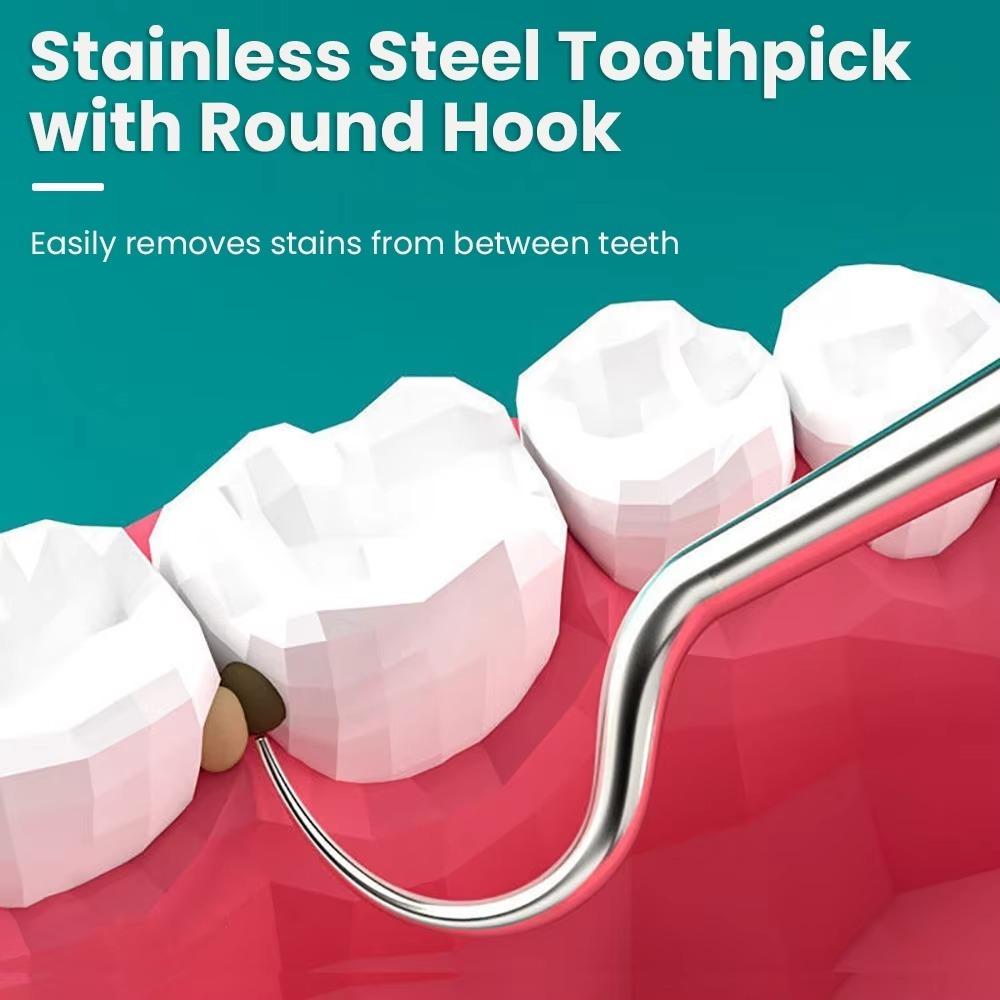8 шт./набор Инструмент для чистки зубов из нержавеющей стали Серебряная нить Игла для зубов Зубная игла Чистка Уход за полостью рта