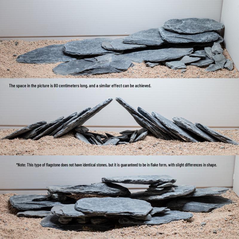 Натуральный сланец, речной камень: Ландшафтный дизайн аквариума и платформа для купания черепах