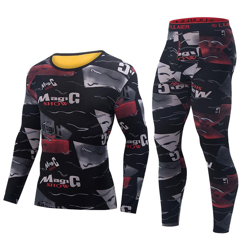 Мужское термобелье большого размера для осени и зимы, утепленное и утепленное, осенняя одежда и брюки, зимний холодный свитер из хлопка