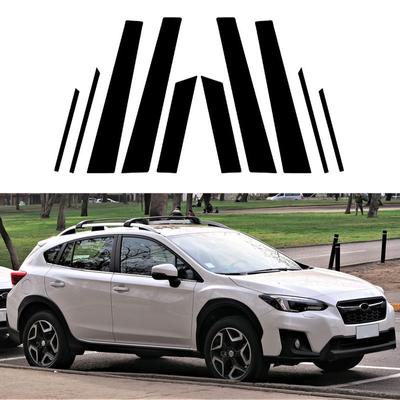 10 шт./комплект Накладка-стикер на стойки дверей и окон автомобиля для Subaru Crosstrek/Subaru XV 2018 2019-2023 Глянцевый черный Внешняя деталь Наклейка на автомобиль