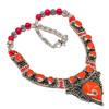 Ювелирные изделия ручной работы из натурального красного коралла, ожерелье 18 дюймов v1d91