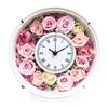 Засушенный цветок Розовый Подарок Настенные часы Настольные со стеклом 60-летие Выход на пенсию Белый Ширина 24 см x Длина 8 см x Высота Розовый Часы Lulu, Круглые, Розы,
