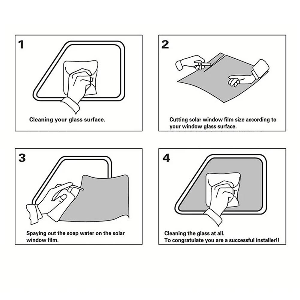 1 рулон пленки для тонировки окон автомобиля 50 процентов наклейка на стекло автомобиля УФ-защитная пленка /