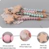 1 Pc Useful Safety Baby Pacifier Chain Beech Wood Star Beads Anti-drop Soft Nipple Bracket Holder Toddler Toys Holder