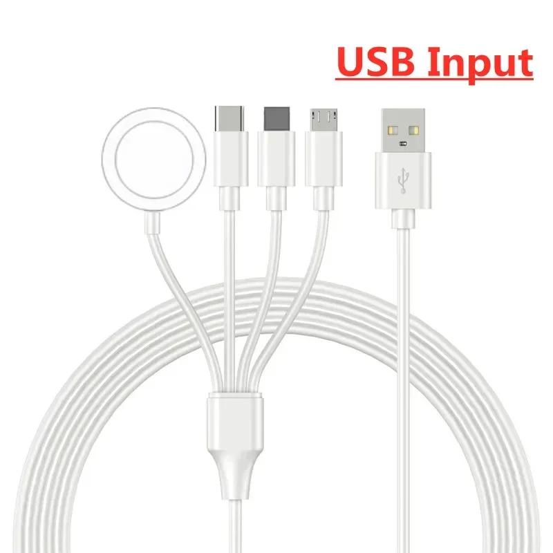 USB Type-C PD Charging Cable for iPhone and Android, Magnetic Wireless Charger for Apple Watch 1-9 Ultra SE, 4 in 1