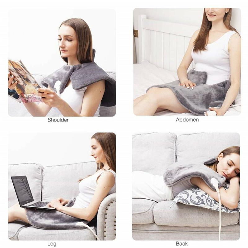 Moist Neck Shoulder Back Warmer Winter Electric Heating Pad Heating Pad Pain Relief Heat Therapy Temperature Controller EU US