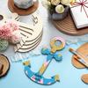 Набор из 6-ти неокрашенных деревянных подвесок-якорей для DIY морской вечеринки или декора класса