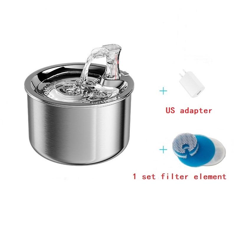 Классический интеллектуальный фонтан для кошек из нержавеющей стали, автоматическая поилка для кошек, кормушка для домашних животных, питьевой фонтанчик для кошек