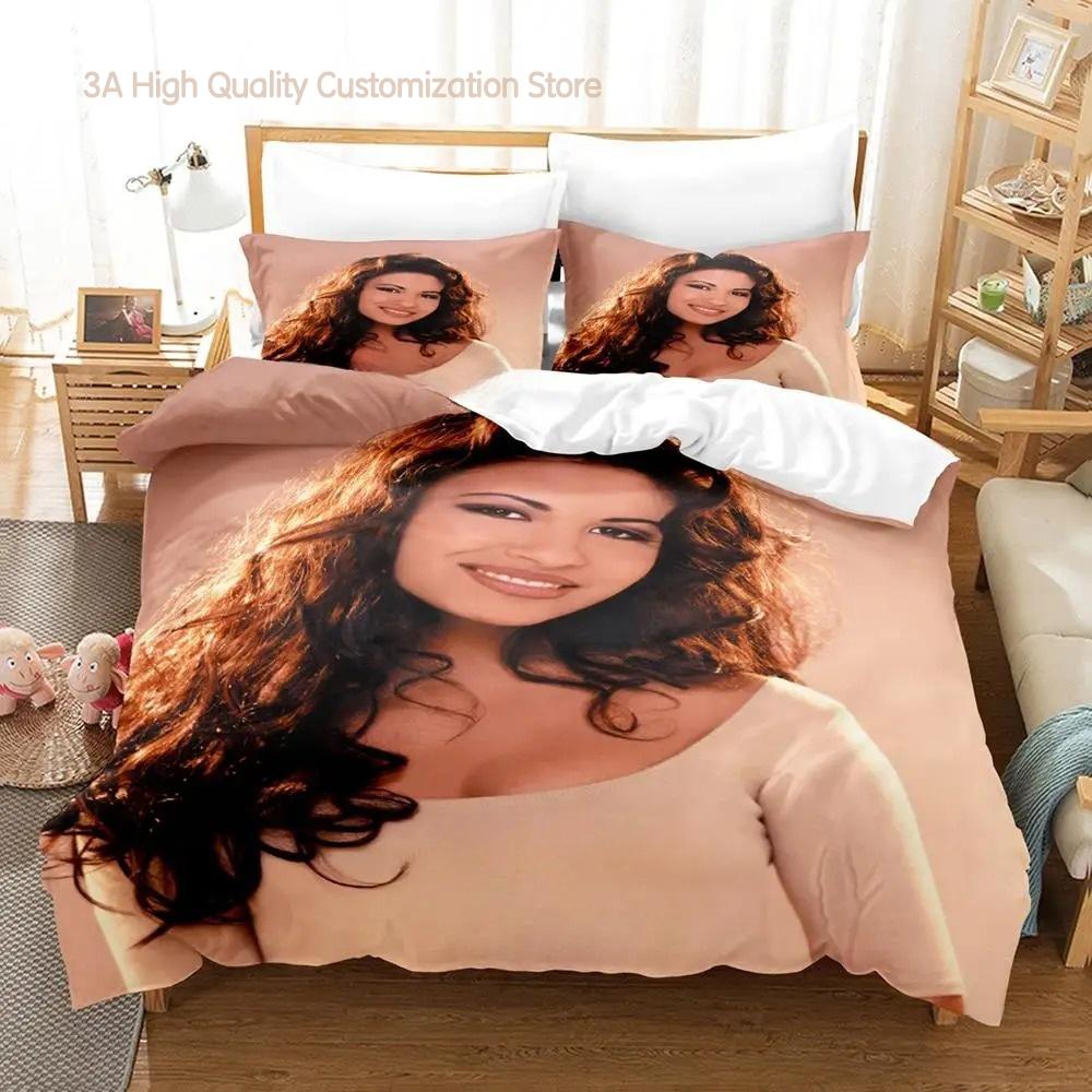 Популярный комплект постельного белья Селены Кинтанилья Односпальный Двуспальный Полный Queen King Размер Комплект для кровати Взрослая спальня Комплекты пододеяльников Комплект простыней