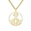 Подвеска-ожерелье Lotus OM Yoga из титановой стали Женская бижутерия Шарм-ожерелье
