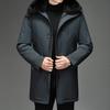 Middle-aged and Elderly Men's New Mid-length Down Jacket for Live-fitting Faces Without Head