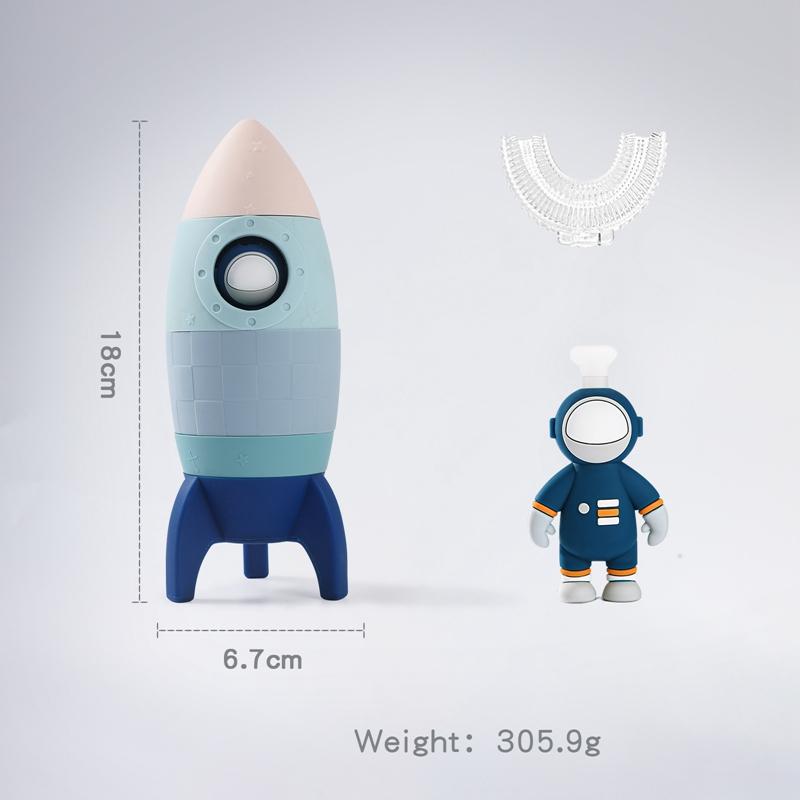 Детские силиконовые кубики для stacking, игрушки, мультяшная ракета, орнамент, грызунок пищевого качества, без BPA, украшение для детской комнаты, подарки для новорожденных