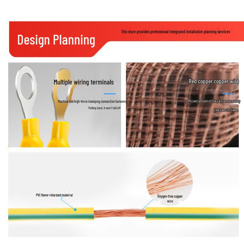 Jingzhu National Standard Yellow-Green Insulated Copper Grounding Wire