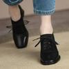 Women's Shoes  Fashion Front Lace-up Women's High Heels Fashion Square Toe Office and Career New Plus Solid Size Heels Women