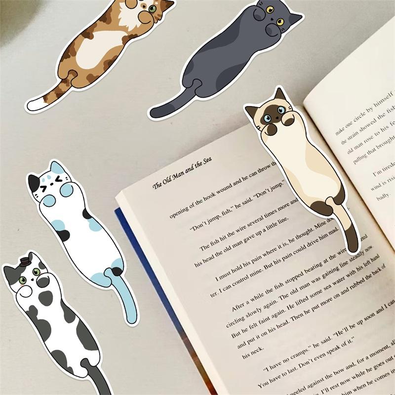 5/30 ШТ. Мультяшная Длинная Кошка Закладка для Страниц Книг Читателей Ручная Креативные Материалы Канцелярские Товары