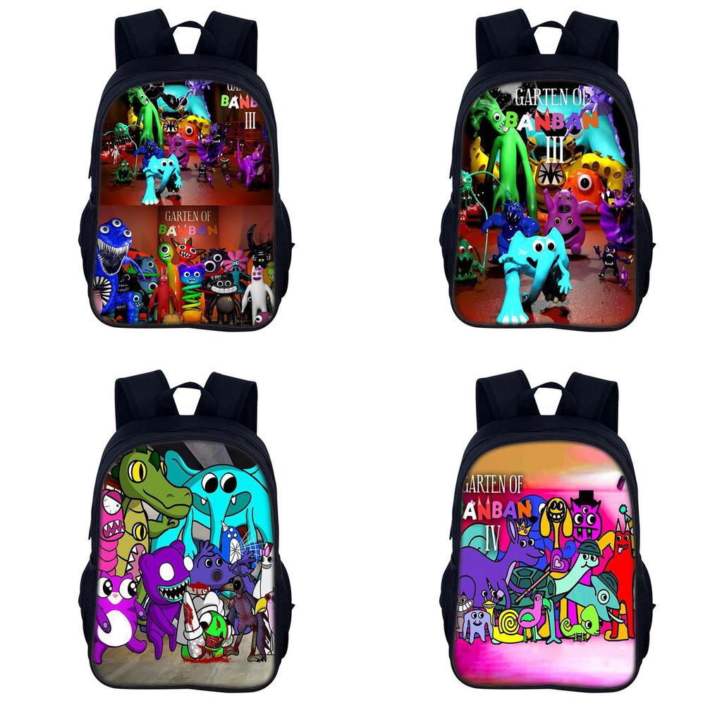 Garten Of Banban 3 40cm Lightweight Nylon Backpack With Adorable Cartoon Print Ideal For Kids In Grades 3-4