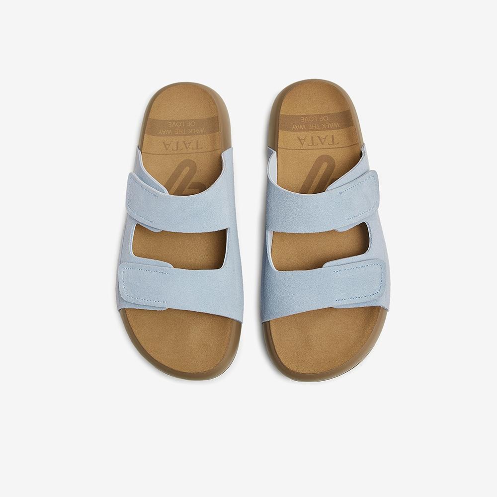TATA/He She 2025 Summer Versatile Boken Shoes Fashion Women's Slippers