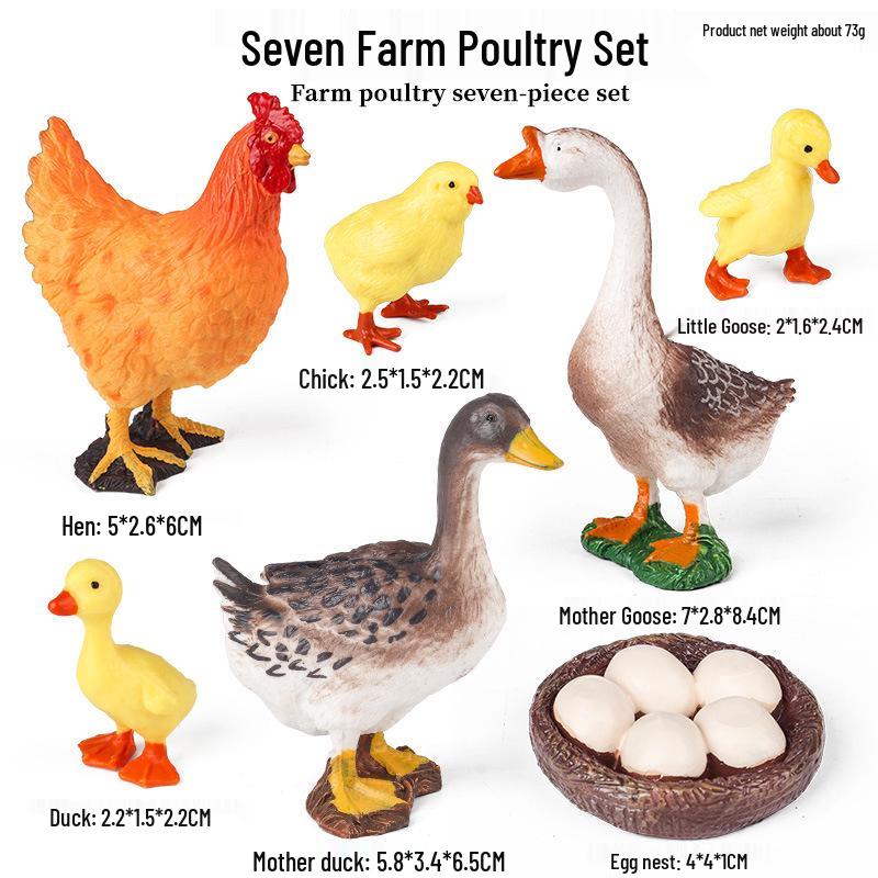 Cognitive Animal Model Toy: Dairy Cow, Buffalo, Yellow Cattle, Rhinoceros, Simmental Bull