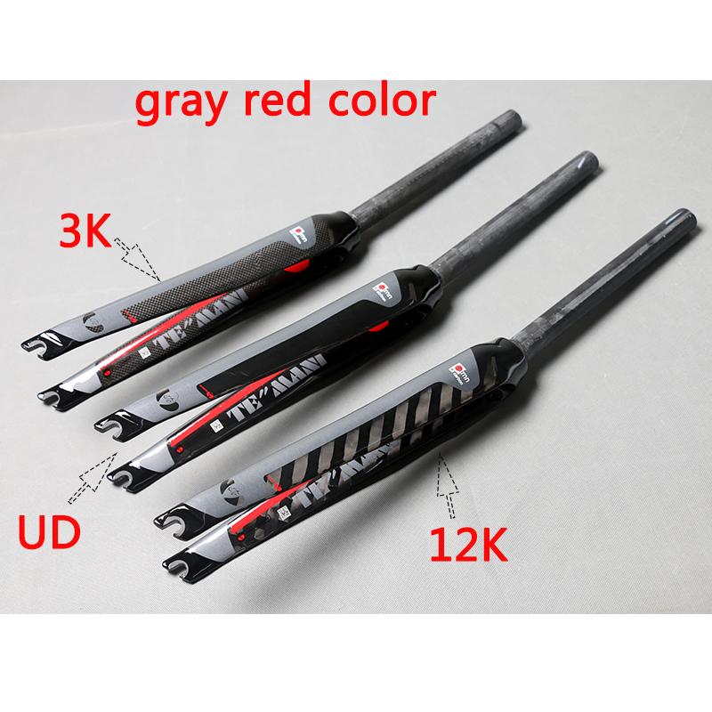 New TEMANI 700C Racing Road bike 3K UD 12K full carbon fibre bicycle fork carbon front fork Track Fixed Gear hard fork 4 colors