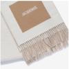 Jacquemus Lesharpe Ronde Carre Jacquard Logo Fringe Muffler Acu00579aot4044 015