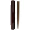 Tatsumiya Chopsticks, 18.0cm Chopstick Case Set, Zelkova Wood Grain, Brown, 333428