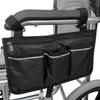 Wheelchair Hanging Bag with Reflective Strip Storage Wheelchair Armrest Bag Side Storage Bag Multi-pocket Storage Bag Nursing Bag