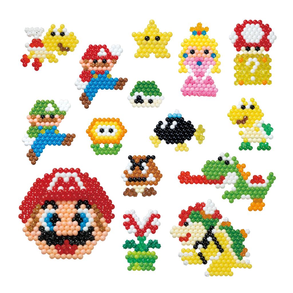 Набор фигурных бусин Aquabeads [Набор-ведерко Super Mario All-Star] AQ-S87 Знак ST Возраст 6+ Игрушка Соединяется водой Игрушка Aquabeads Epoch Co., Ltd.