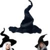 Witch Hat Velvet Surface Festive Ambience Enhancer Stage Show Witch Hat Versatile Accessory Halloween Decor