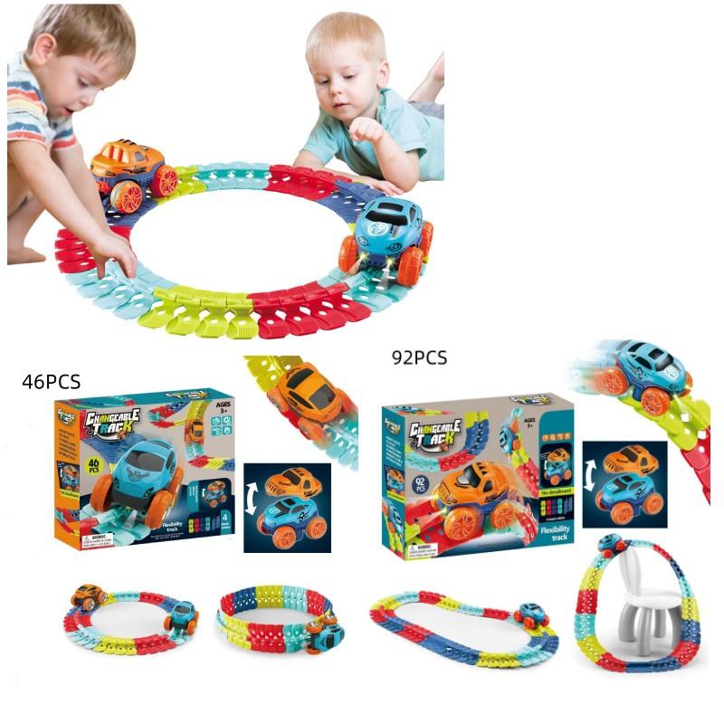 Magic Zero Gravity Car Track Play Set With Led Race Car And Glow In The Dark Rainbow Tracks Perfect Gift For Kids!