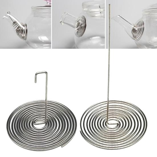 2/4 шт. Ситечко для носика чайника, портативный спиральный кофейный фильтр, ситечко для чая, нержавеющая сталь, изогнутый крючок, чайный инфузор, кухонный гаджет