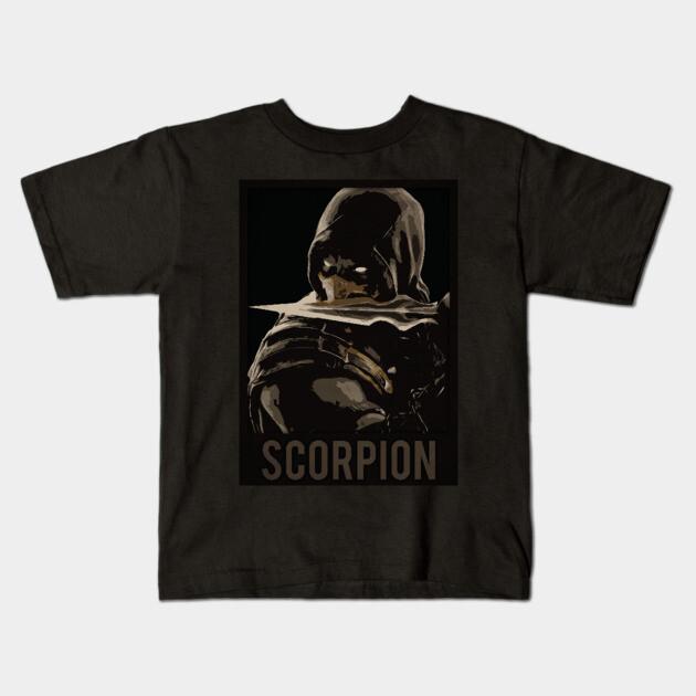 Boys Girls Soft Cotton Graphic Tees Scorpion T-shirt Breathable Daily School Wear Kids T-Shirts