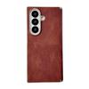 Защитный чехол из кожи для Samsung Z Fold7/6/5, противоударный, с шарниром для складного экрана.