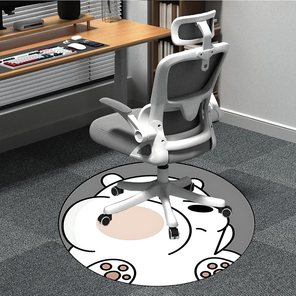 1pc Polar BearChair Carpet for Office, Non-slip, Soft and Durable Office Rug for Interior Decoration, Perfect for Office yy250925224