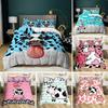 Milk Cow Duvet Cover King Queen Size Cute Cartoon Cows Bedding Set for Kids Farmhouse Rustic Animal 2/3pcs Polyester Quilt Cover