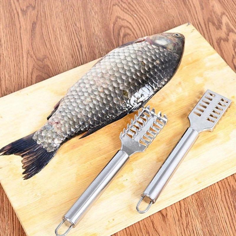 Stainless Steel Fish Scale Scraper, Household Fish Scale Remover, Efficient Fish Scale Planer, Kitchen Fish Cleaning Tool, Durable Fish Scale Brush