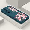 Мягкий чехол для телефона из ТПУ с розовым цветочным принтом для Samsung S25 Plus S24 FE S23 Ultra S22 A56 A16 A15 A55 A36 A06 A05 A35 A34, противоударный матовый чехол-бампер