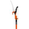 Manual Pole Saw, 7.3-27 ft Extendable Tree Pruner, Sharp Steel Blade and Scissors High Branches Trimming, Branch Trimmer with Lightweight 8 Fiberglass