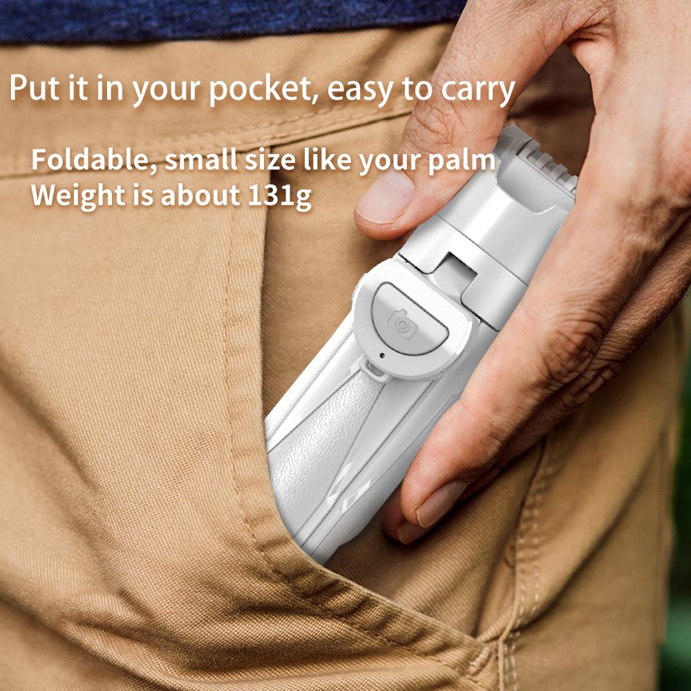 3-в-1 Портативный держатель для телефона, штатив, селфи-палка со съемным беспроводным пультом, USB-зарядка для съемки в горизонтальной и вертикальной ориентации