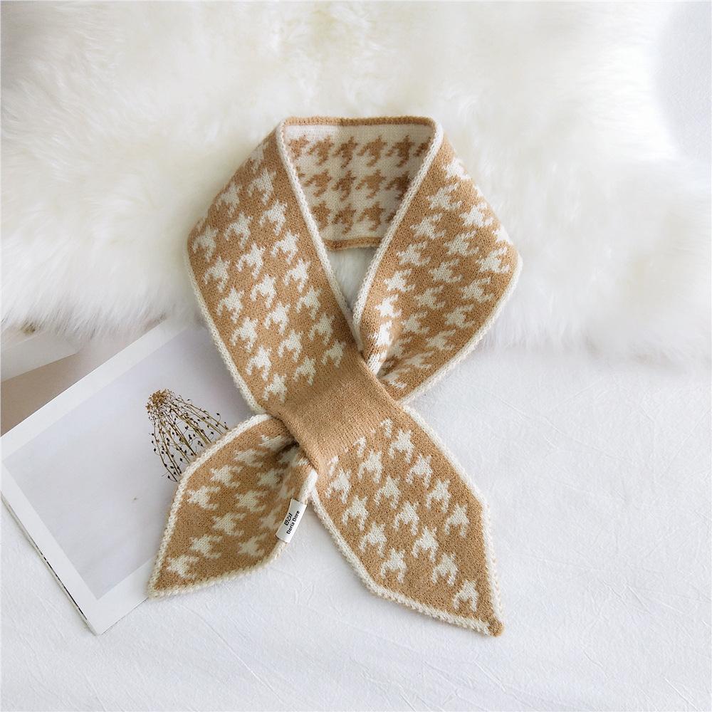 Knitted Wool Scarf Women's Autumn Winter Solid Color Fashion Warm Scarf