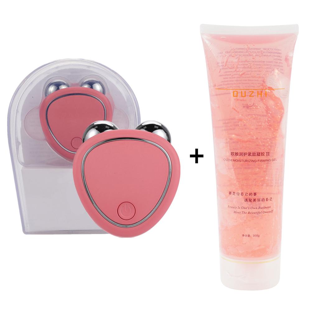 Beauty Massager Холодный гель Микротоковая подтяжка лица V-образный ролик против морщин Подтяжка кожи Омоложение Подтяжка лица Похудение